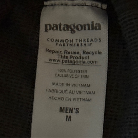 Patagonia Men's Gray and Black Pullover, Men’s Size Medium - Picture 3 of 4